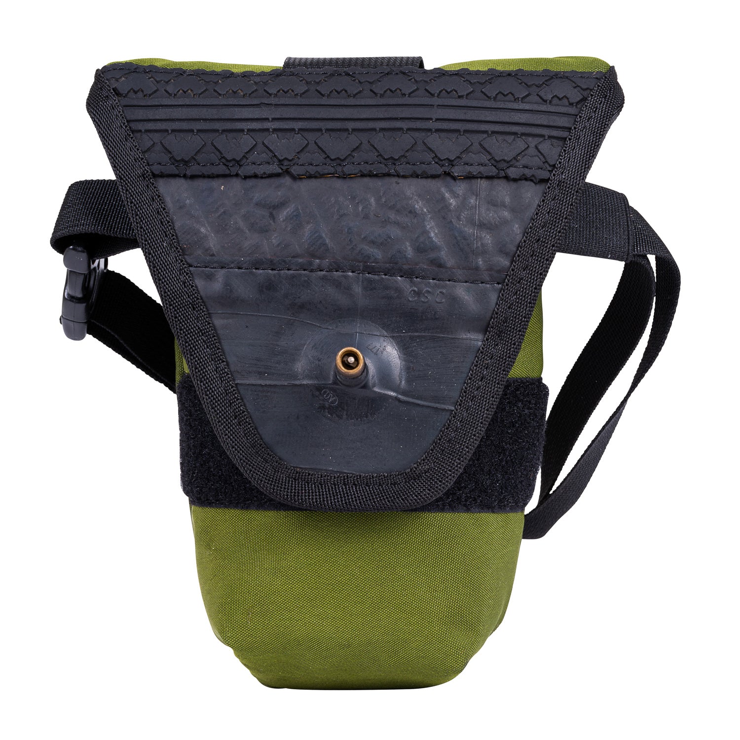 Kenny Eco Bike Saddle Bag made from reclaimed materials, featuring adjustable straps and a water-resistant design.