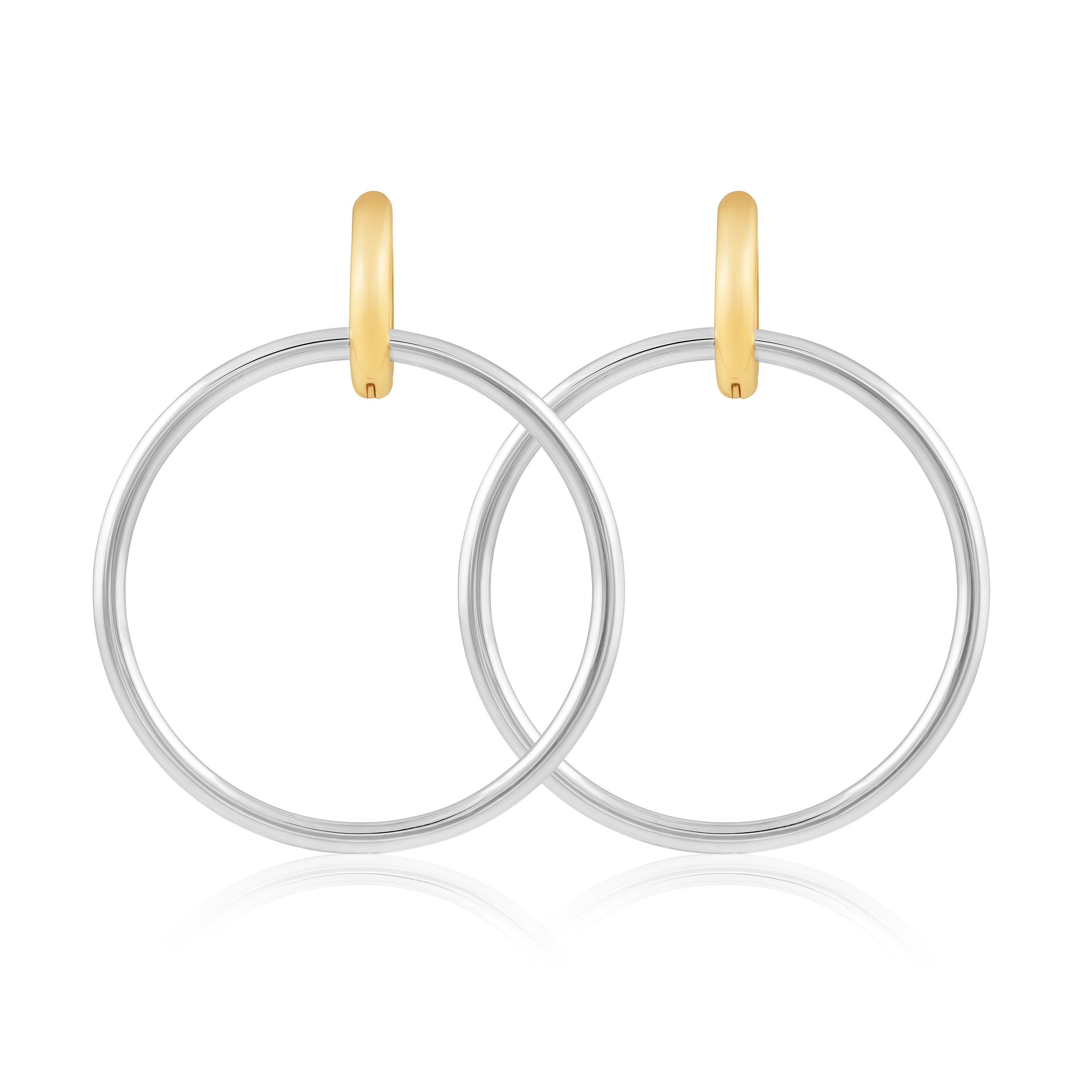 Kiana Hoop earrings displayed elegantly, showcasing their unique design and hypoallergenic features.