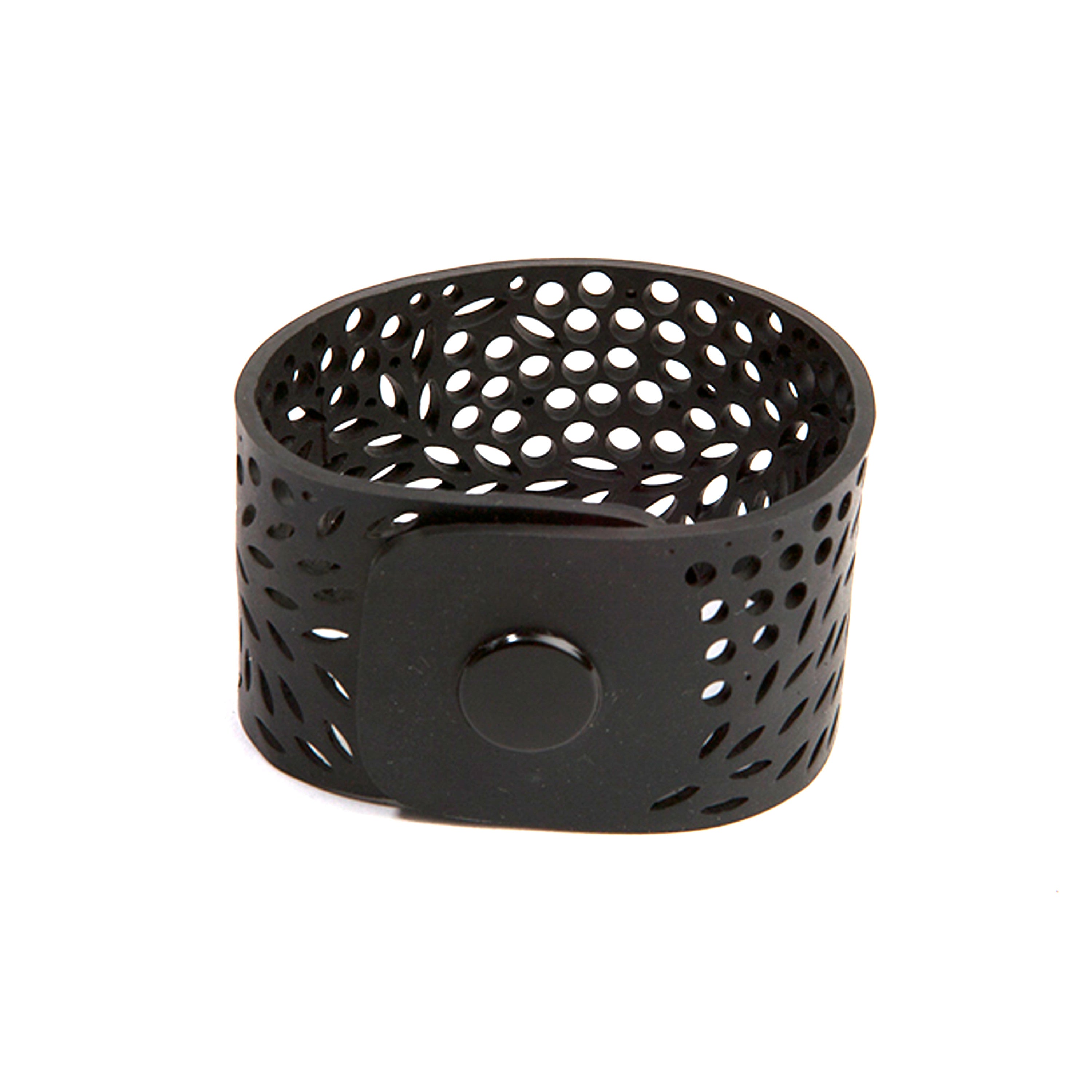 Kiky Unique Recycled Rubber Bracelet showcasing unique graphic patterns and eco-friendly materials.