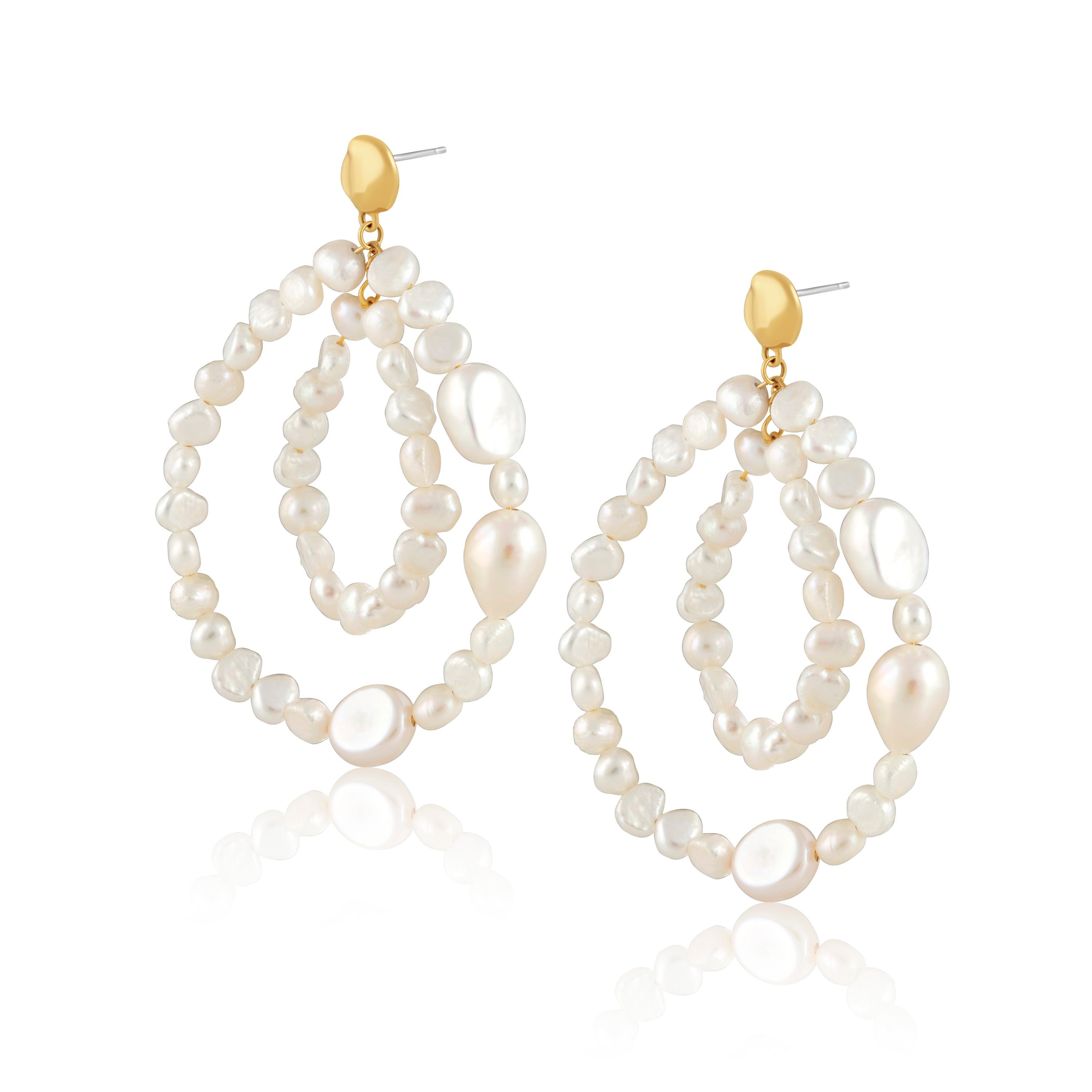 La Perla Statement Earring featuring elegant design and classic colors, perfect for glamorous occasions.