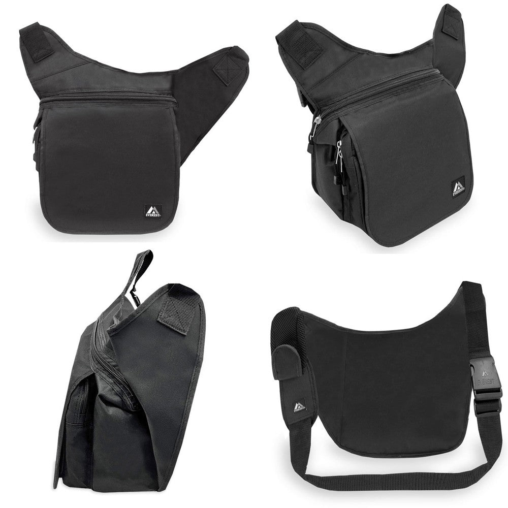 A large messenger bag made of durable 600D polyester, featuring a spacious main compartment, zippered pockets, and a comfortable padded strap.