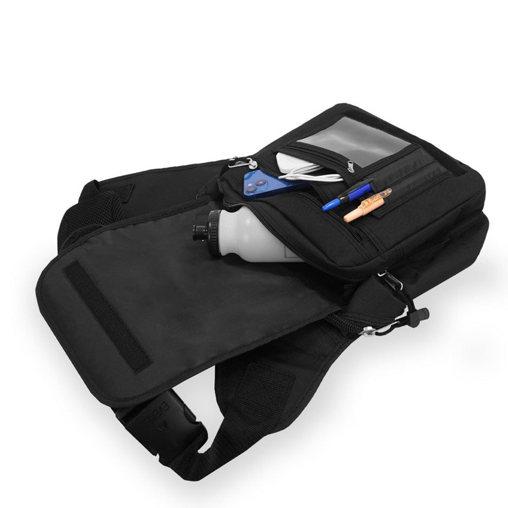 A large messenger bag made of durable 600D polyester, featuring a spacious main compartment, zippered pockets, and a comfortable padded strap.