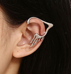 Lava Flow Ear-Hook made of alloy, featuring a stylish design and compact dimensions.