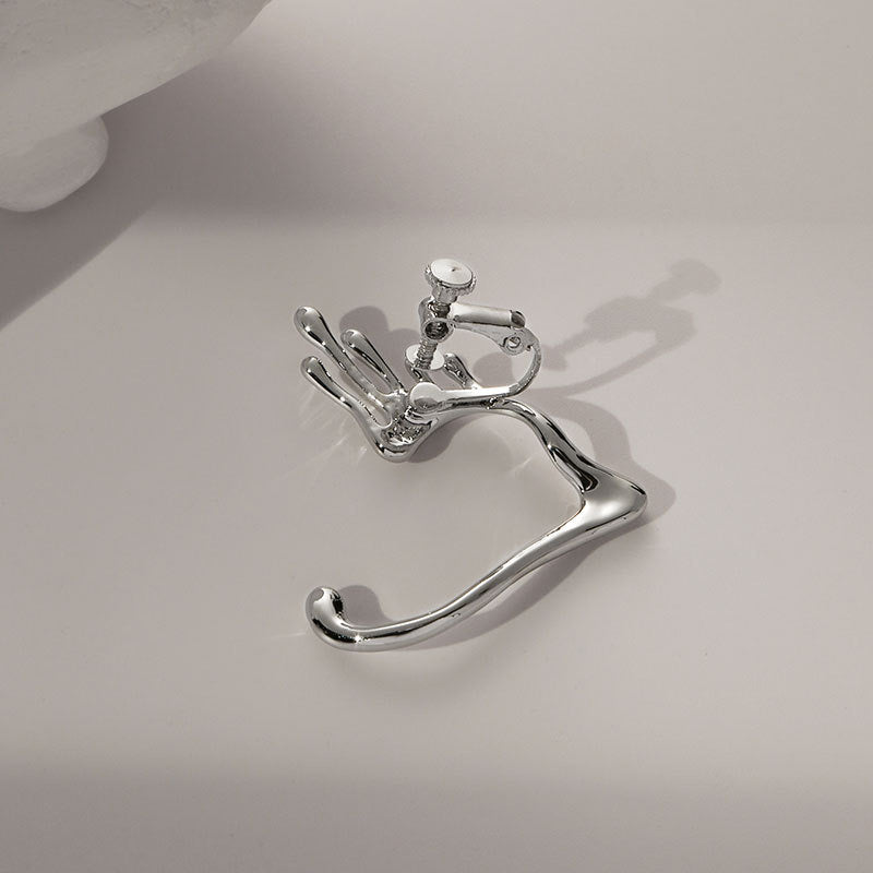 Lava Flow Ear-Hook made of alloy, featuring a stylish design and compact dimensions.