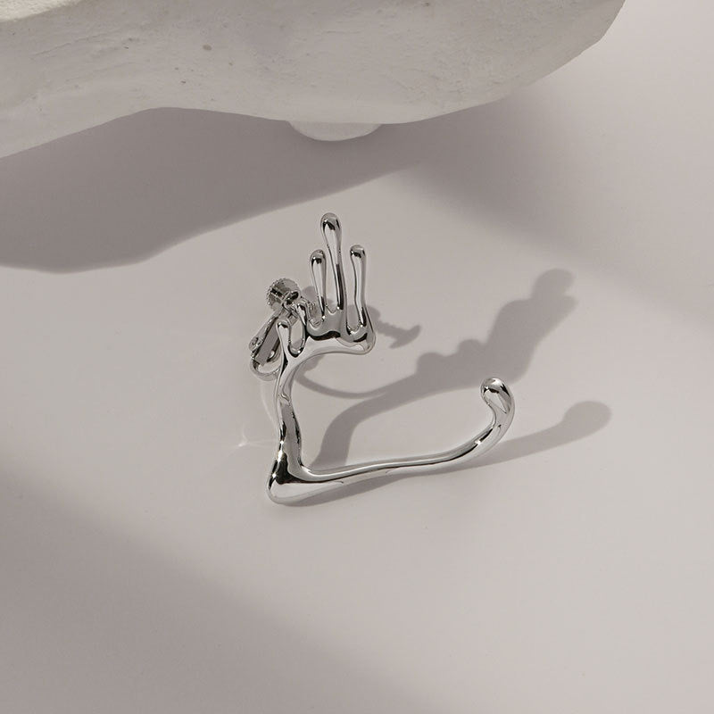 Lava Flow Ear-Hook made of alloy, featuring a stylish design and compact dimensions.