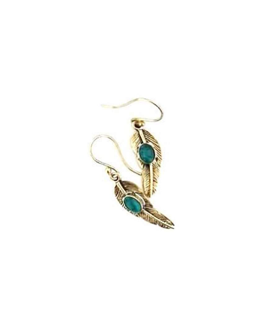 Elegant Leaf Dangling Earrings handmade in England, featuring a beautiful design with hypoallergenic materials.