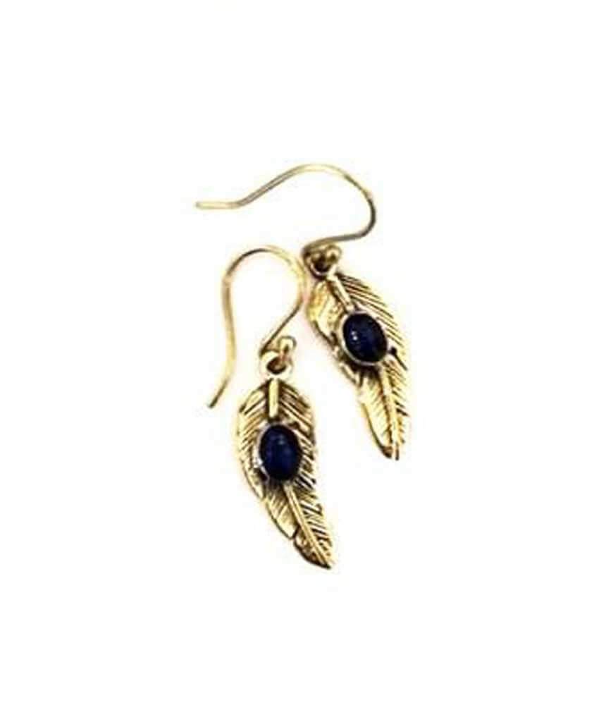 Elegant Leaf Dangling Earrings handmade in England, featuring a beautiful design with hypoallergenic materials.