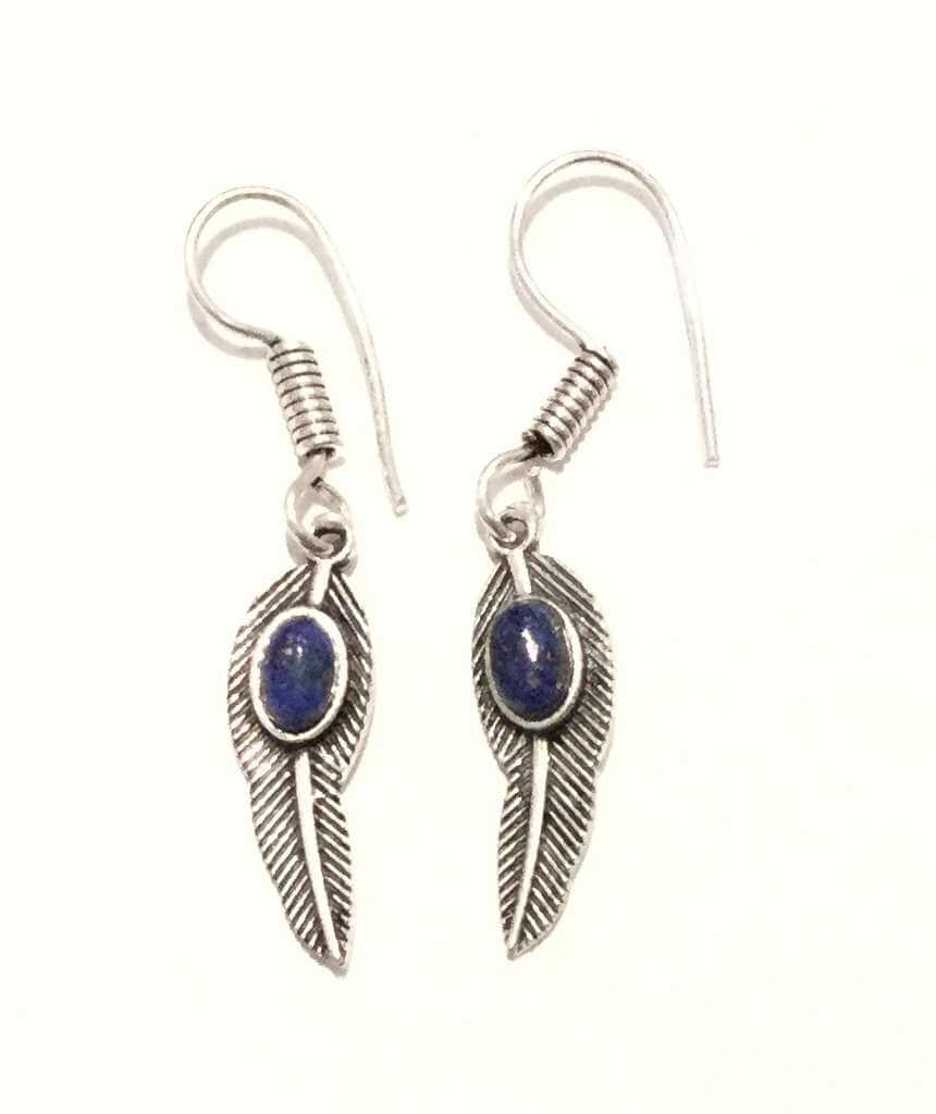 Elegant Leaf Dangling Earrings handmade in England, featuring a beautiful design with hypoallergenic materials.