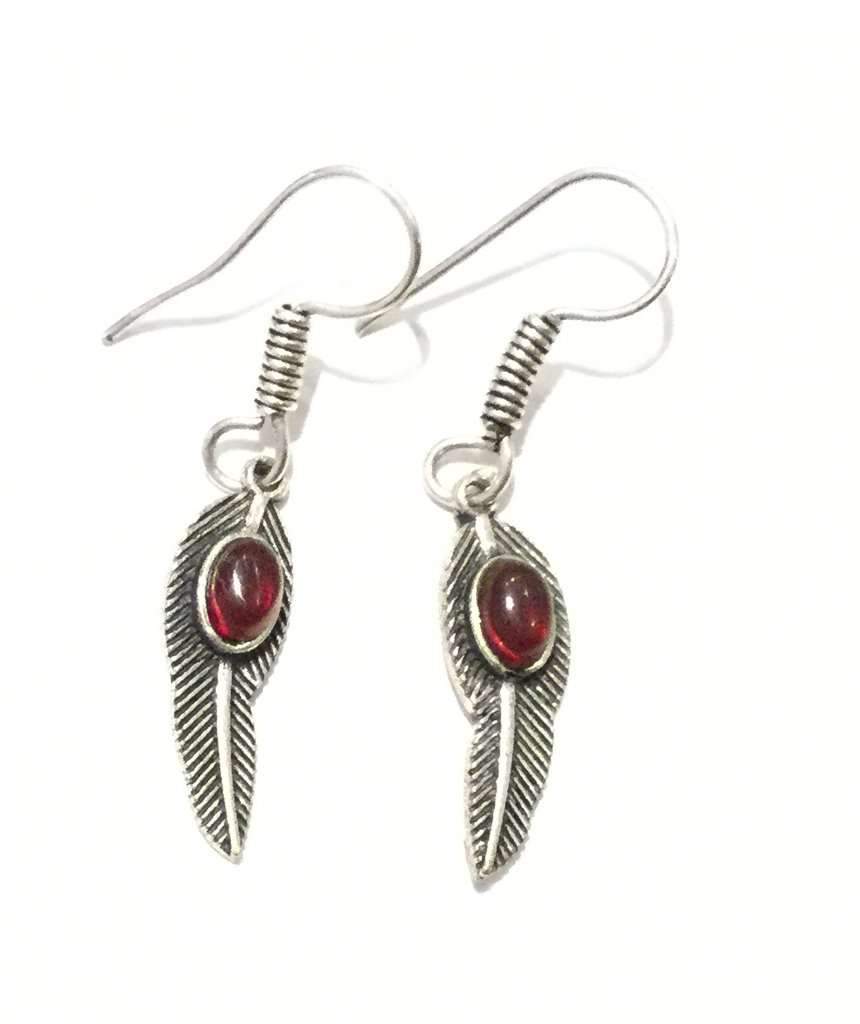 Elegant Leaf Dangling Earrings handmade in England, featuring a beautiful design with hypoallergenic materials.