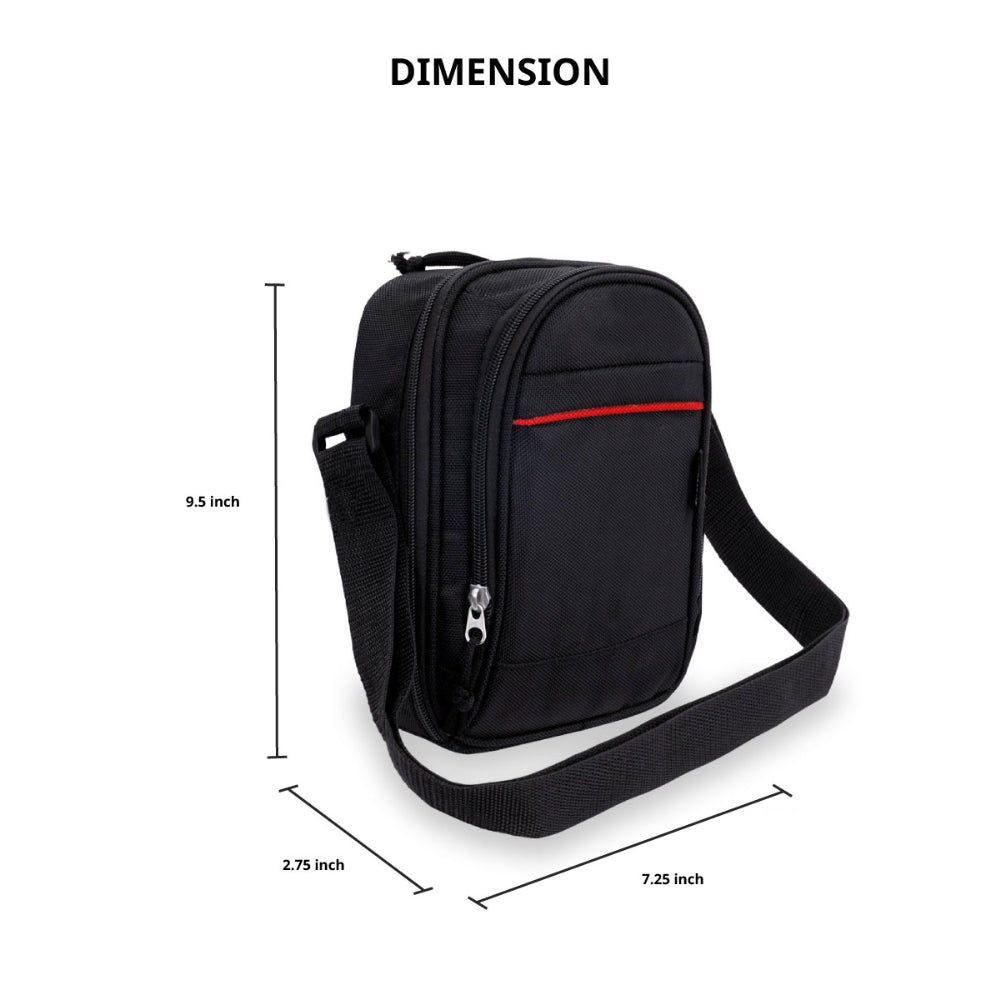 LEISURE PACK utility bag featuring three zippered pockets and a sleek design, made from durable 1680D PU material.