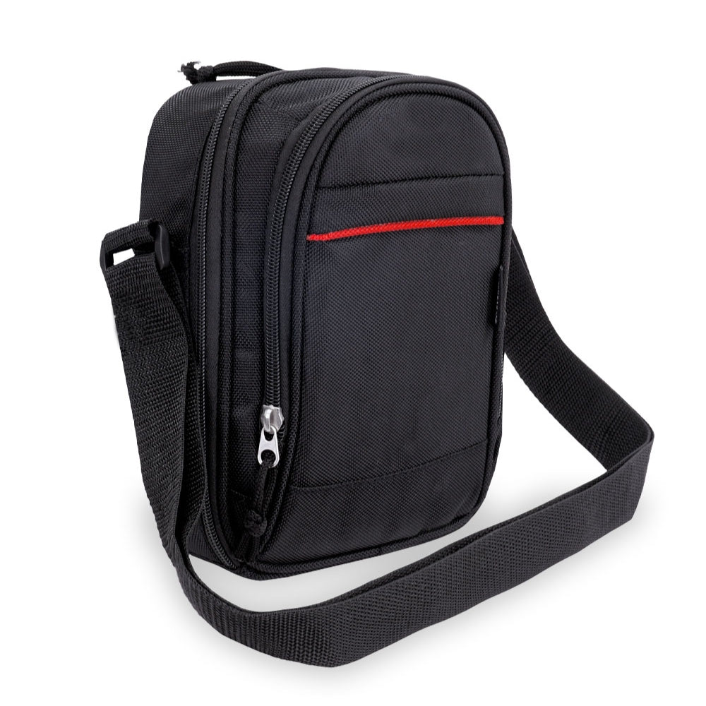 LEISURE PACK utility bag featuring three zippered pockets and a sleek design, made from durable 1680D PU material.