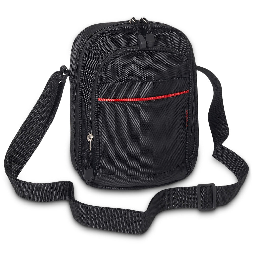 LEISURE PACK utility bag featuring three zippered pockets and a sleek design, made from durable 1680D PU material.