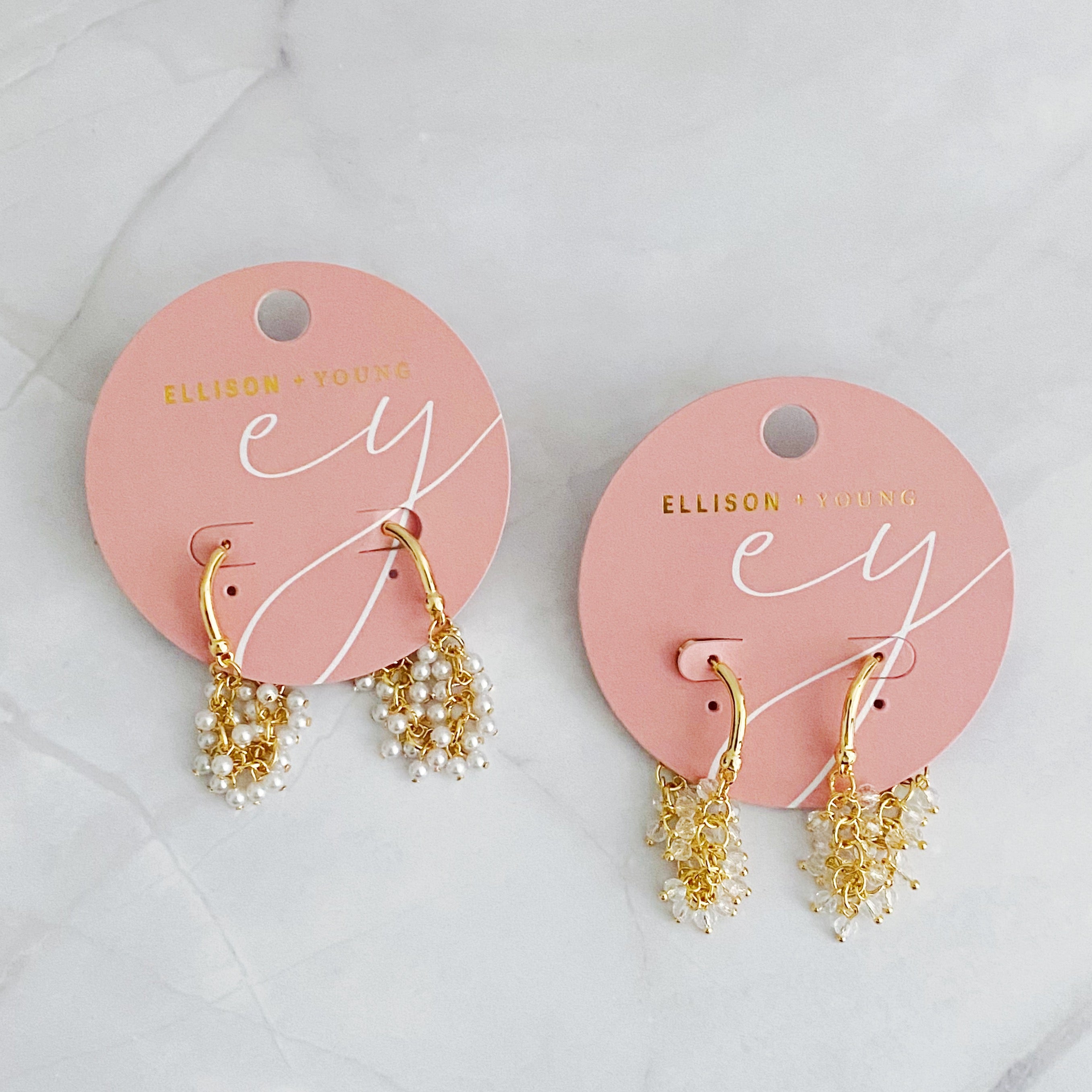 Elegant Let's Wrap It Up Earrings featuring draped beads in gold plating, perfect for any occasion.