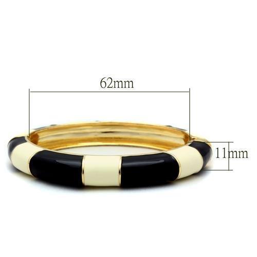 Elegant gold white metal bangle with a minimalist design, featuring a smooth finish and no stone embellishments.