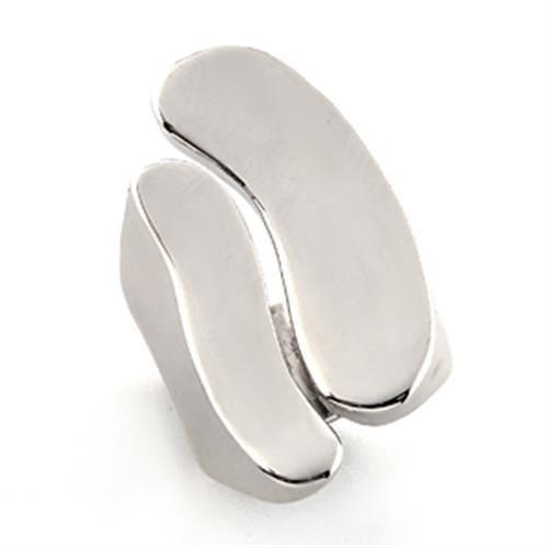 LO201 Rhodium White Metal Ring with a sleek, minimalist design, showcasing its shiny rhodium finish and durable white metal construction.