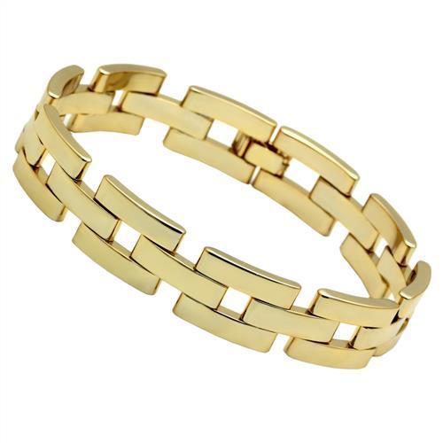 LO2426 Gold Brass Bracelet with a sleek, minimalist design, featuring a luxurious gold finish and no stones, perfect for any occasion.