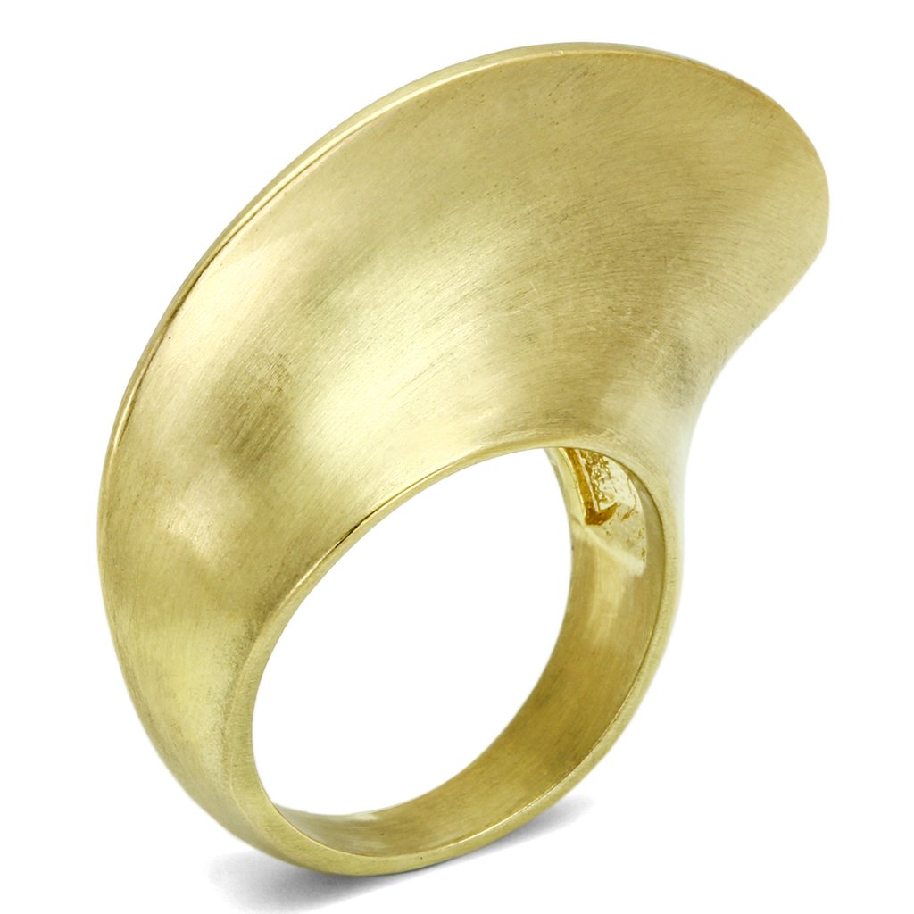 LO2539 Gold & Brush Brass Ring showcasing a minimalist design with a gold and brushed finish, perfect for everyday elegance.