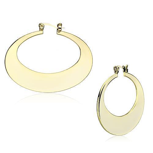 Elegant LO2737 Gold Iron Earrings with a luxurious gold plating finish, showcasing a lightweight and stylish design.