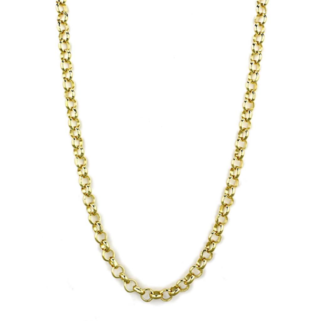 Gold brass chain with a minimalist design, no stone, lightweight and elegant, perfect for layering or wearing alone.