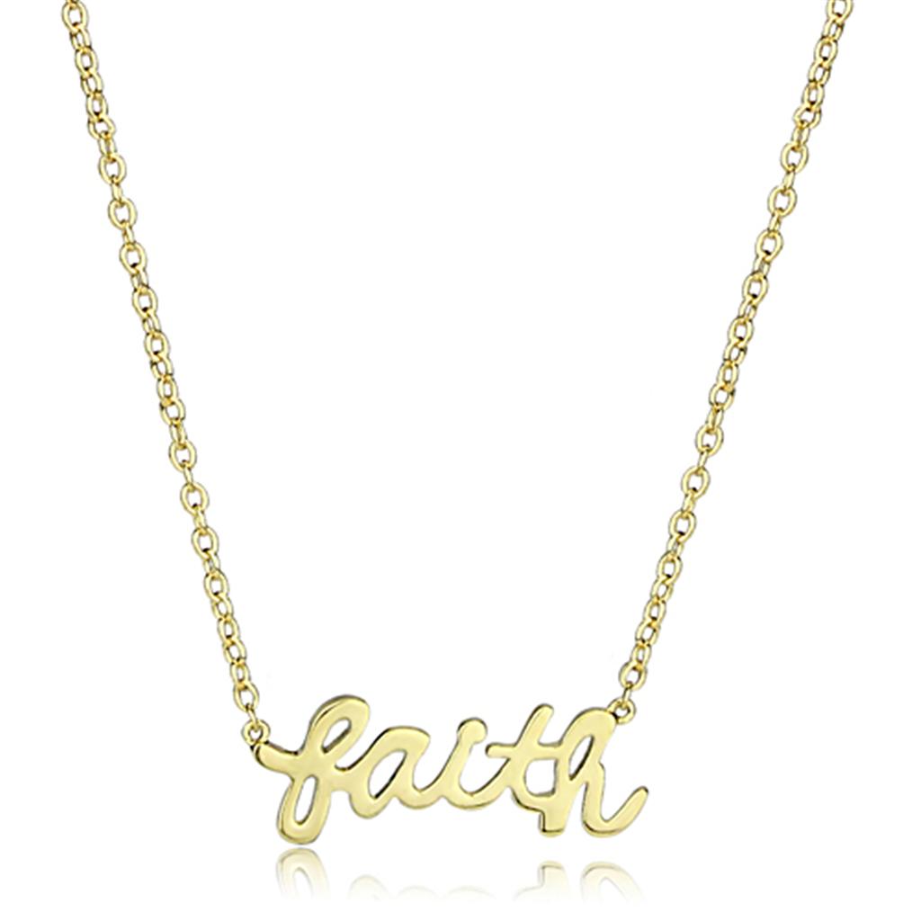 Gold brass chain pendant with a minimalist design, featuring no stone, perfect for versatile styling.