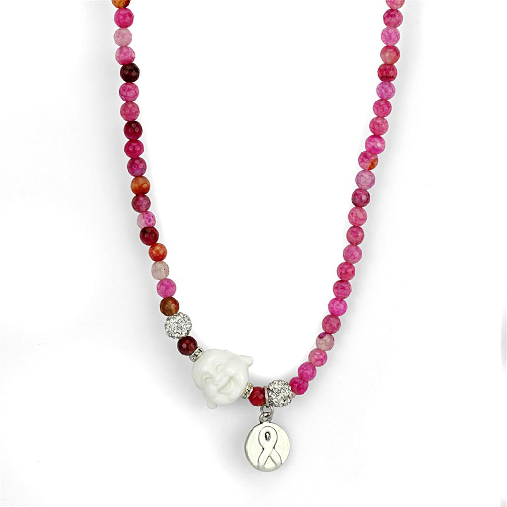 Antique silver white metal necklace featuring a colorful synthetic glass bead, showcasing intricate craftsmanship and vintage elegance.