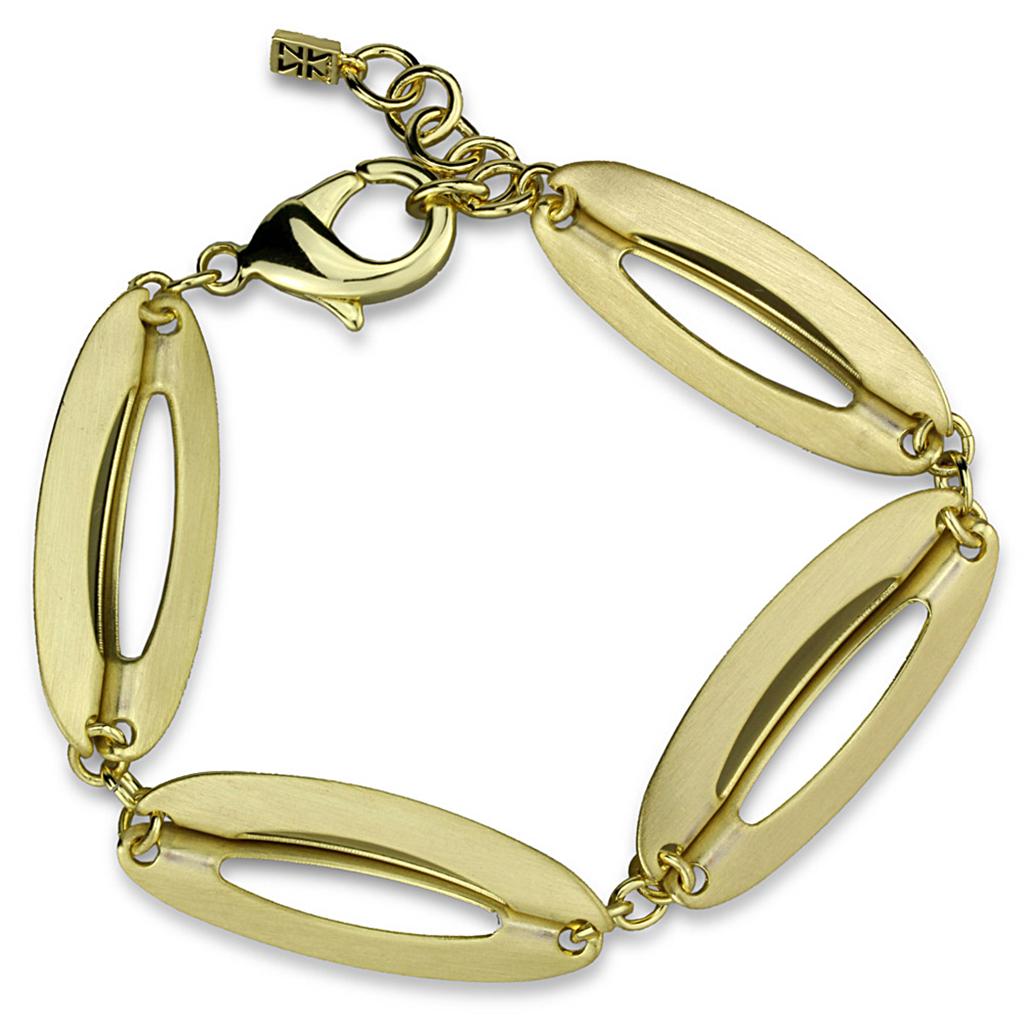 LO3941 Gold & Brush Brass Bracelet, showcasing a sleek design with a gold and brushed finish, perfect for any occasion.