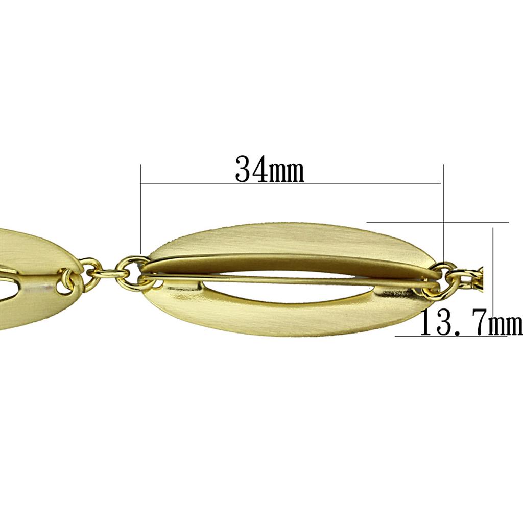 LO3941 Gold & Brush Brass Bracelet, showcasing a sleek design with a gold and brushed finish, perfect for any occasion.