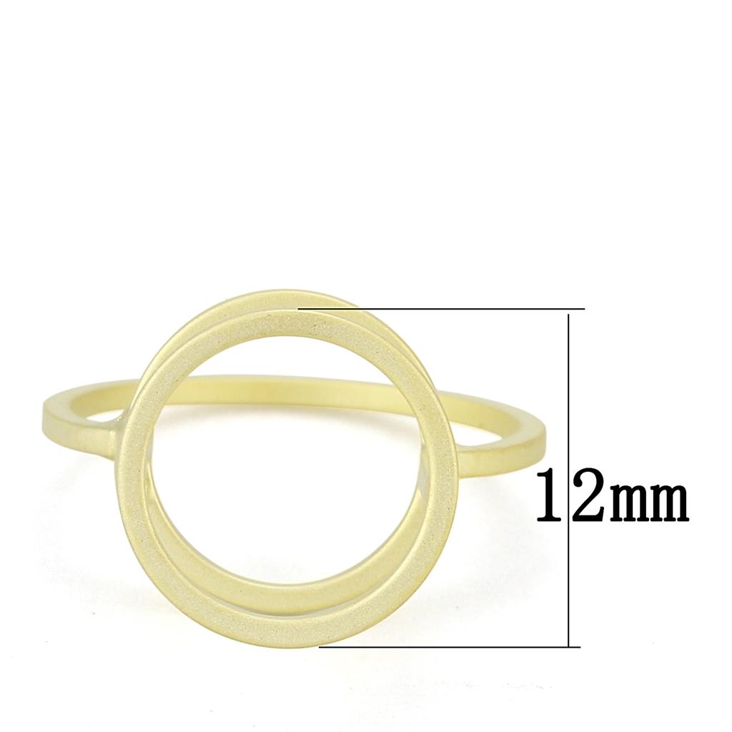 LO4252 Matte Gold Brass Ring with a sleek, minimalist design, showcasing its elegant matte finish and lightweight construction.