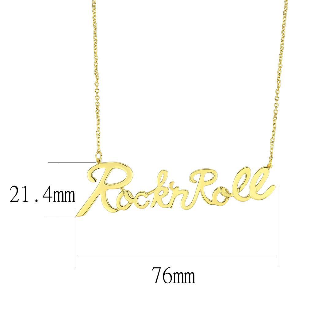 LO4689 Flash Gold Brass Necklace with a minimalist design, showcasing its elegant finish and lightweight structure.