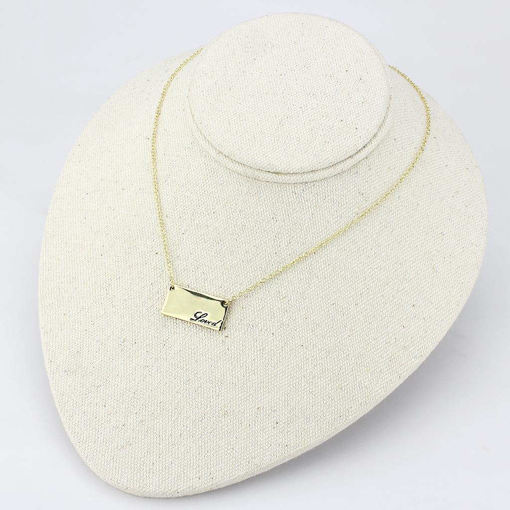 LO4699 Flash Gold Brass Necklace featuring a clear top grade crystal centerpiece, elegantly designed for versatile wear.