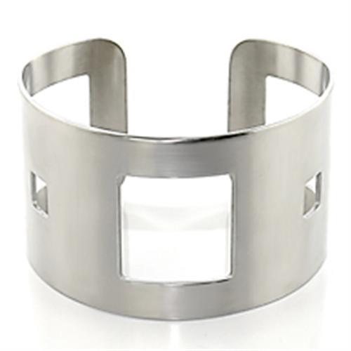 LO625 Stainless Steel Bangle, a sleek and minimalist design without any stones, perfect for everyday wear.