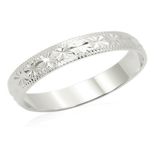 LO998 Imitation Rhodium Brass Ring with a sleek, minimalist design, showcasing its polished surface and elegant finish.