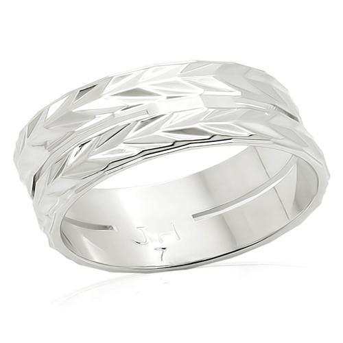 LO984 Imitation Rhodium Brass Ring with a sleek design, showcasing its minimalist style and elegant finish.