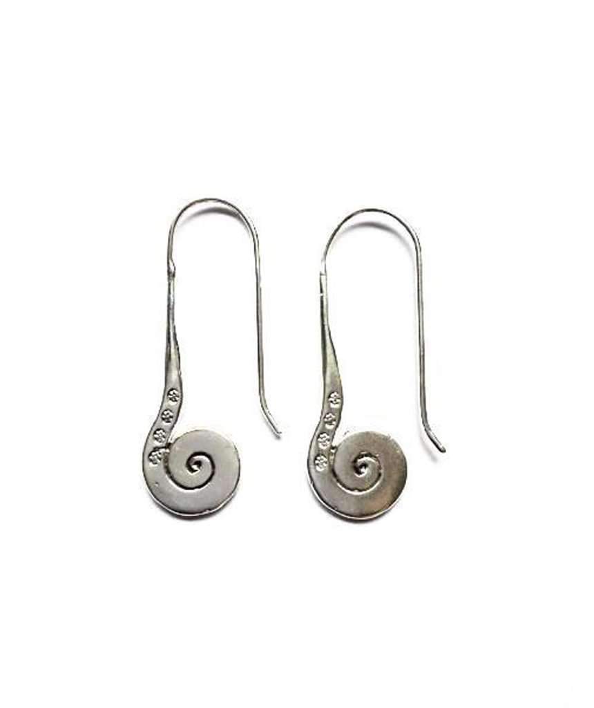 Long Spiral Earrings by Urbiana in brass, featuring a sleek and elegant design perfect for any occasion.