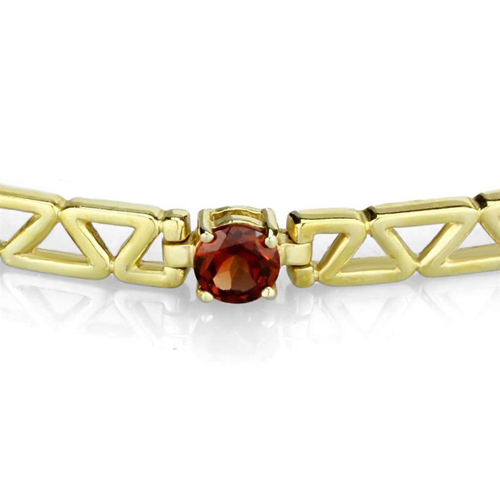 LOS840 Gold 925 Sterling Silver Bracelet featuring AAA Grade Multi-Color CZ stones, showcasing elegance and craftsmanship.