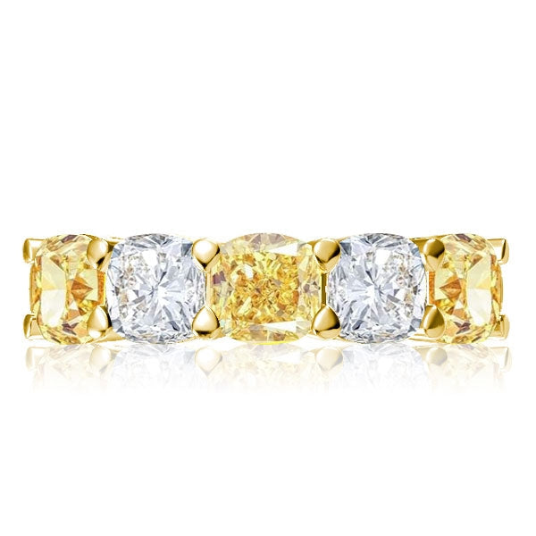 Lovely wedding band made of 925 sterling silver with real 18k gold, featuring white sapphire and yellow citrine stones.