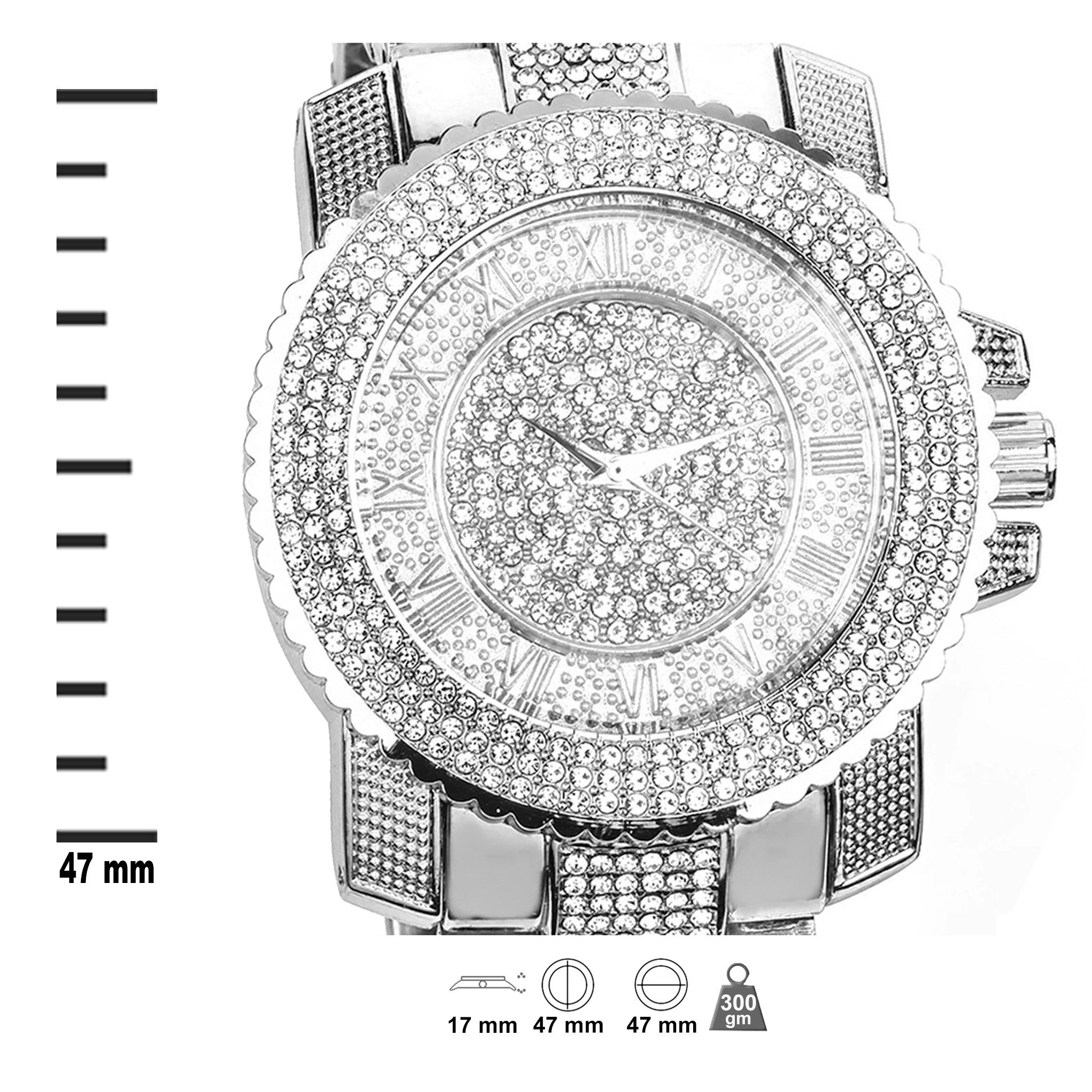 LUCIUS Ultra Bling watch and bracelet set featuring European crystals, elegant design, and Japan quartz movement.