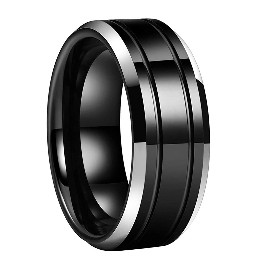 LUCULLAN Tungsten Ring showcasing its sleek design and elegant finish, perfect for any occasion.