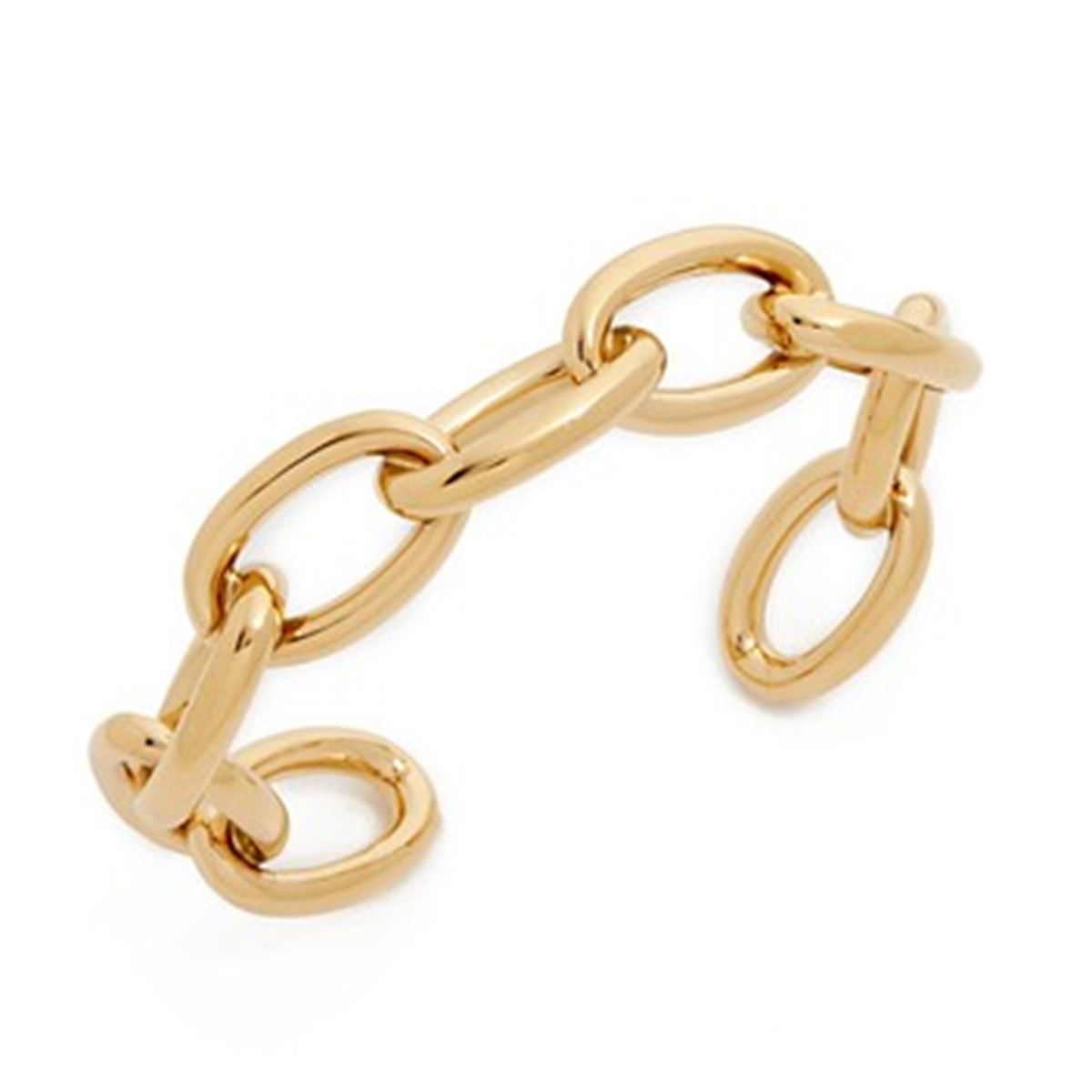 Macy Multi Link Cuff featuring a stylish 18k gold plated design, perfect for layering or wearing alone.