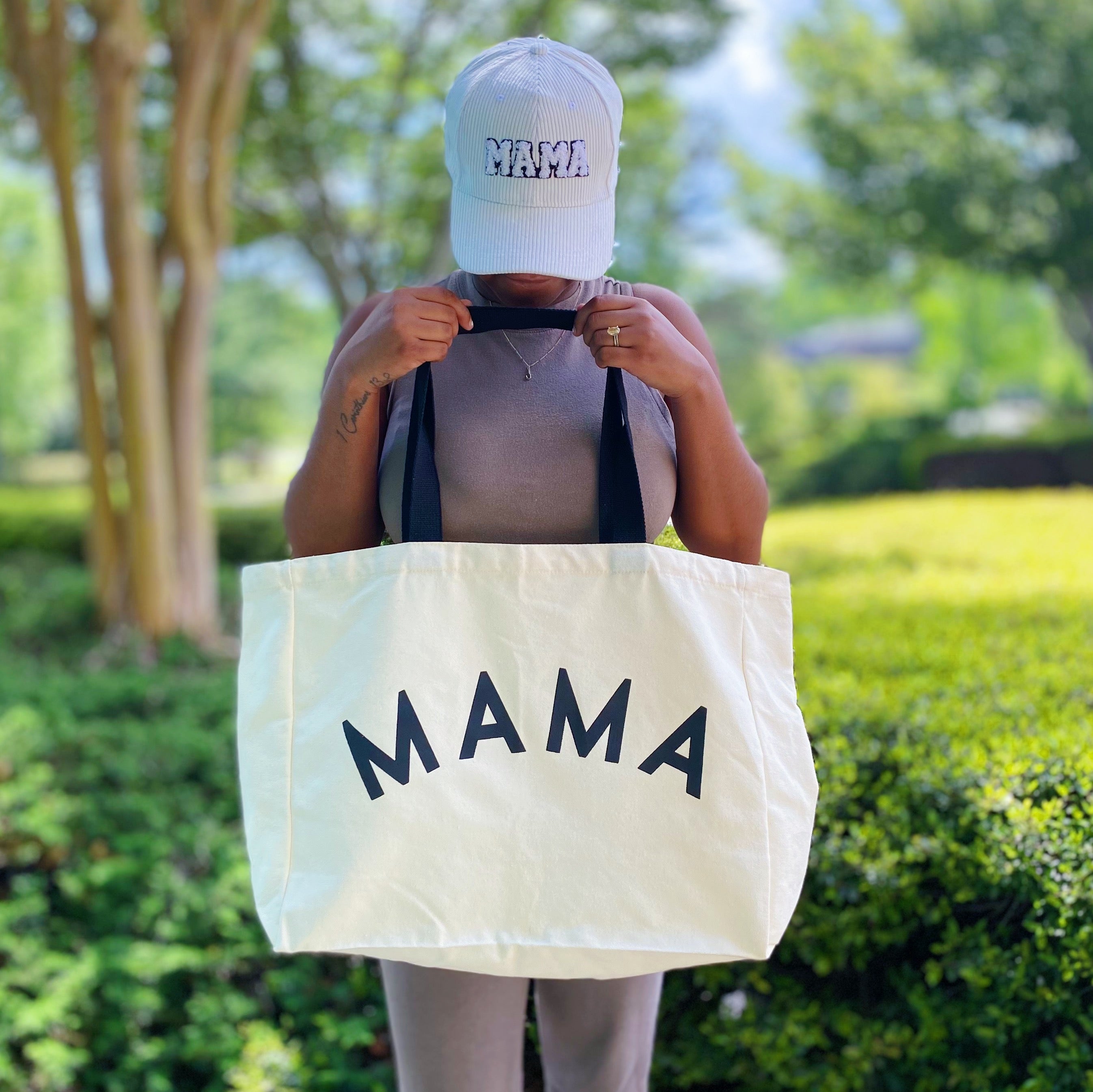 Mama Canvas Tote bag featuring stylish MAMA design, made from durable canvas fabric.