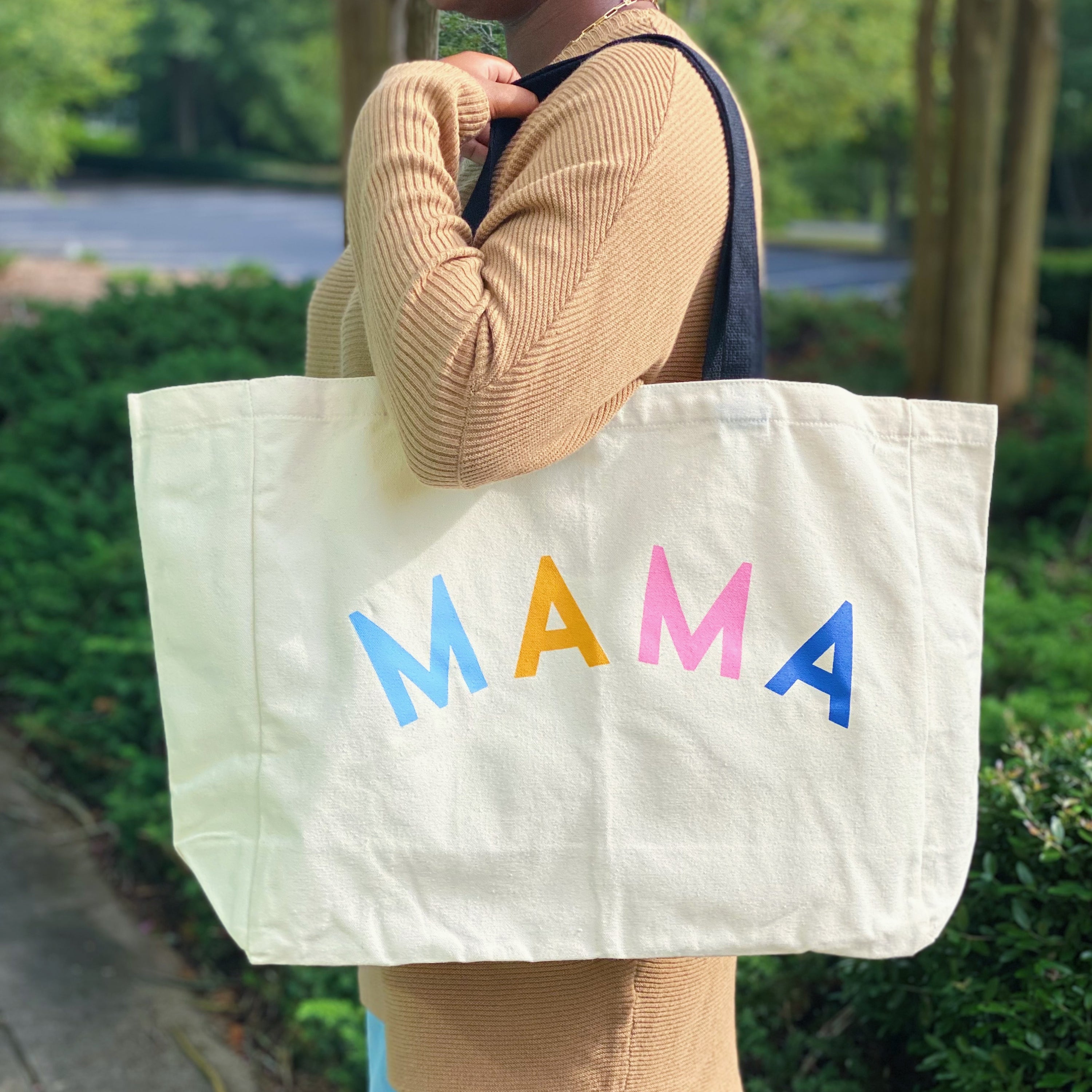 Mama Canvas Tote bag featuring stylish MAMA design, made from durable canvas fabric.