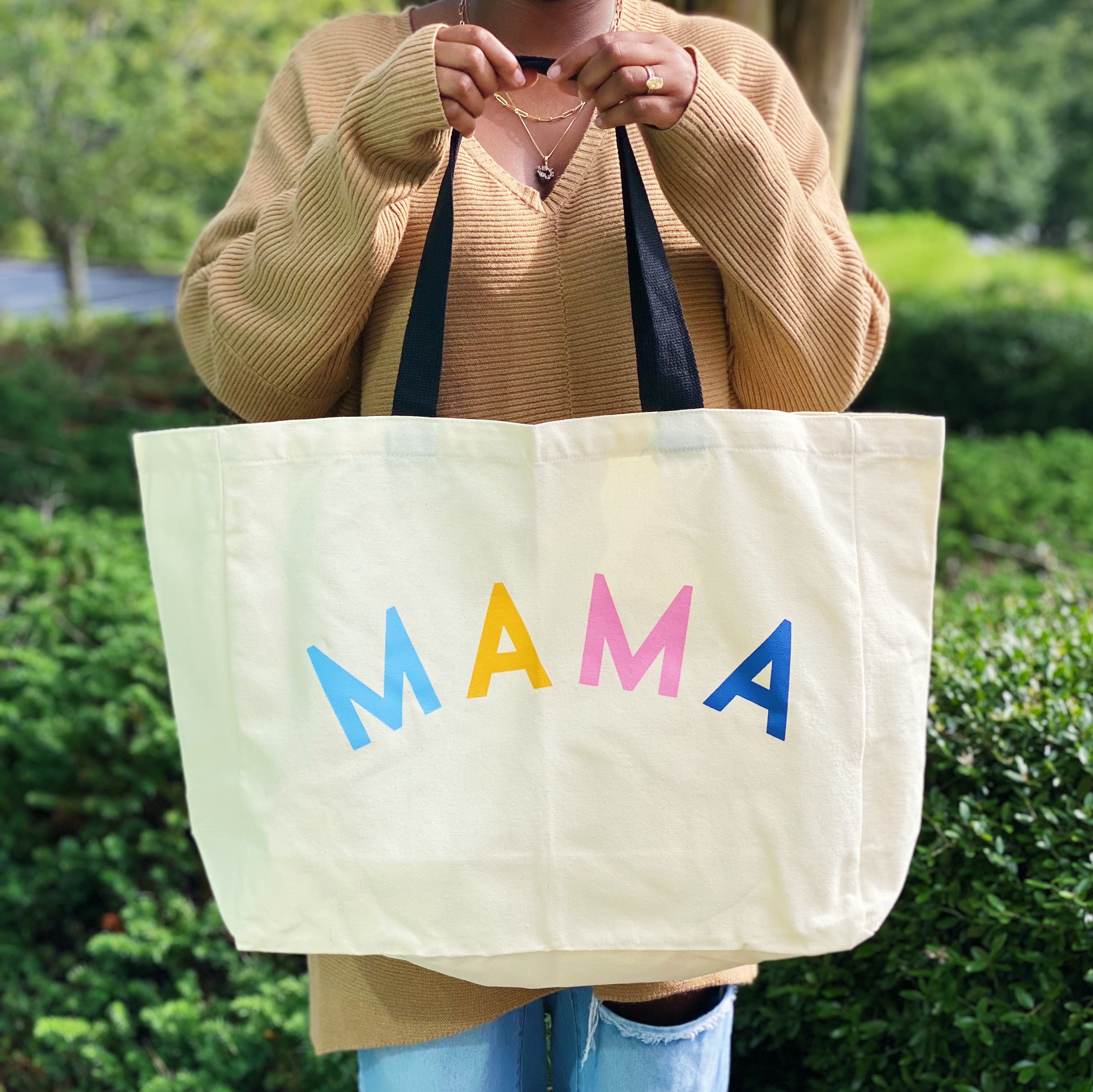 Mama Canvas Tote bag featuring stylish MAMA design, made from durable canvas fabric.