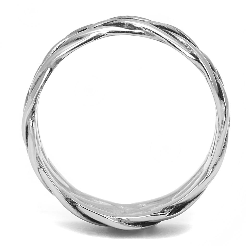 Men's stainless steel epoxy ring TK3280 with high polished finish and jet black color.