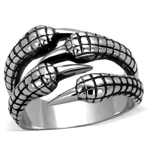 Men's stainless steel ring with a high polished finish, featuring a minimalist design without stones.