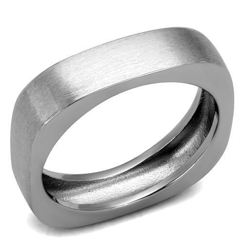 Men's stainless steel ring with a high polished finish, featuring a minimalist no stone design, perfect for everyday wear.