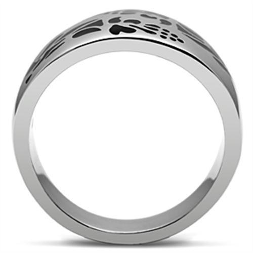 Men's stainless steel ring with a high polished finish, featuring a sleek and modern design without any stones.