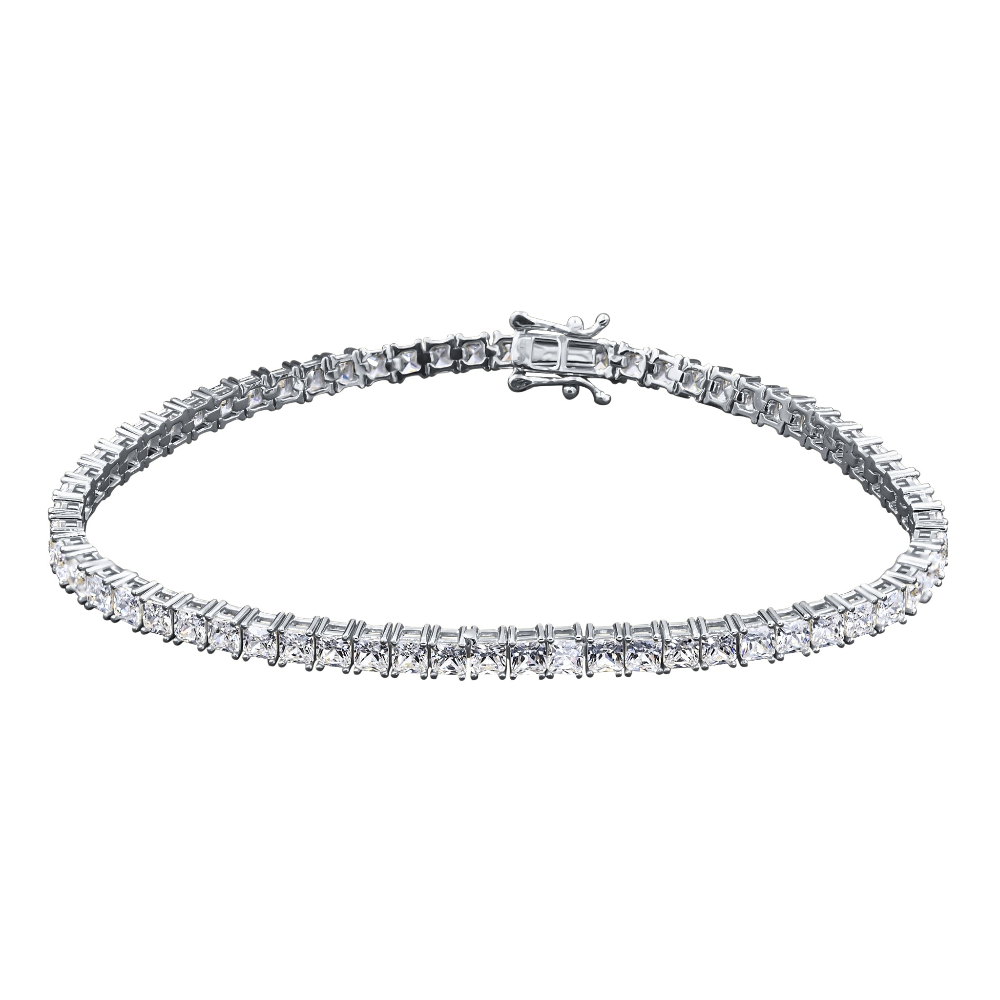 A stunning MICANS 4MM Bracelet featuring radiant cubic zirconia stones set in 925 sterling silver, showcasing elegance and sparkle.