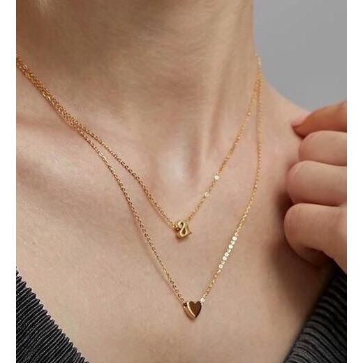 A delicate Mini Initial Necklace featuring an 18k gold plated lowercase initial, perfect for layering and gifting.