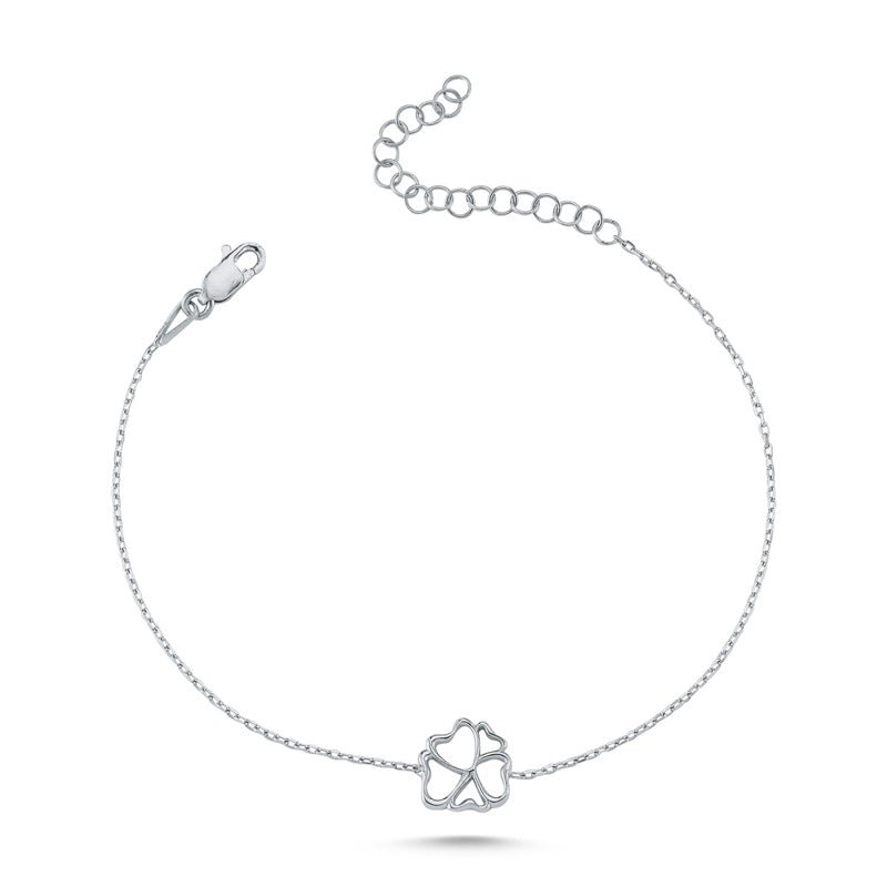 A delicate Mini Silver Lily Flower Chain Bracelet made of 925 sterling silver, featuring a lily charm and an adjustable chain.