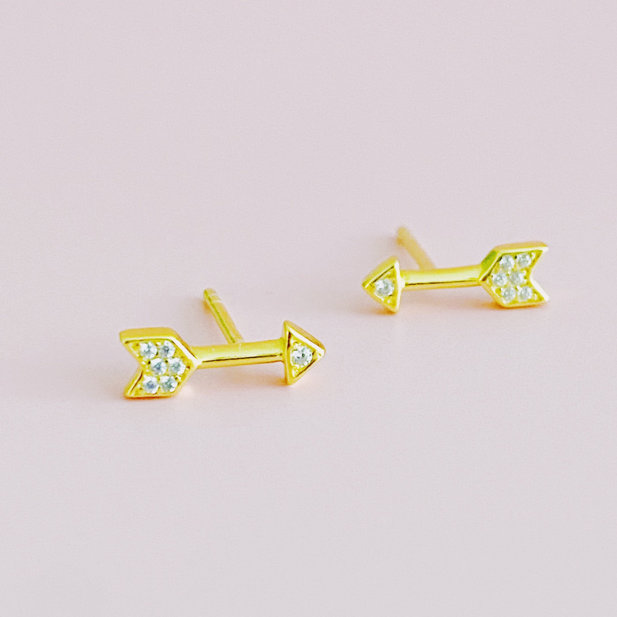 Mini Sparkle Mini Stud Sterling Silver Earrings featuring cubic zirconia, elegantly designed for a touch of glam.